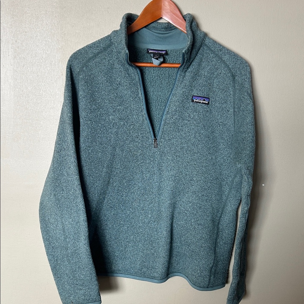 Patagonia Men's Quarter-Zip Fleece Pullover - Heathered Seafoam